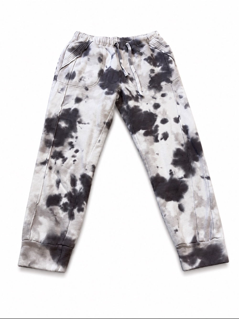 FP Movement Tie Dye Jogger Sweatpants Dk Purple/Cream Fleece Lined Women’s Small
